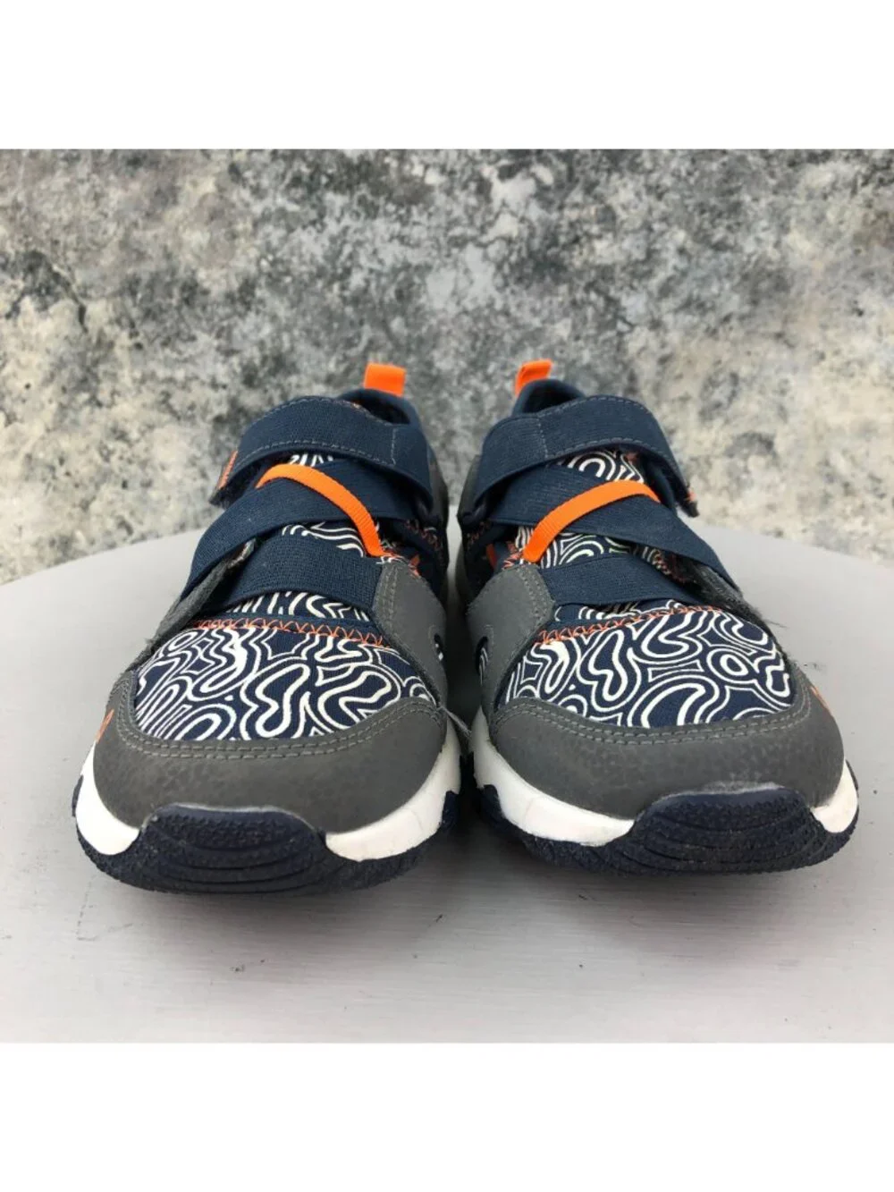 Merrell Kid's Size 5M Hydro Free Roam Grey Navy Blue Orange No Lace Sneakers